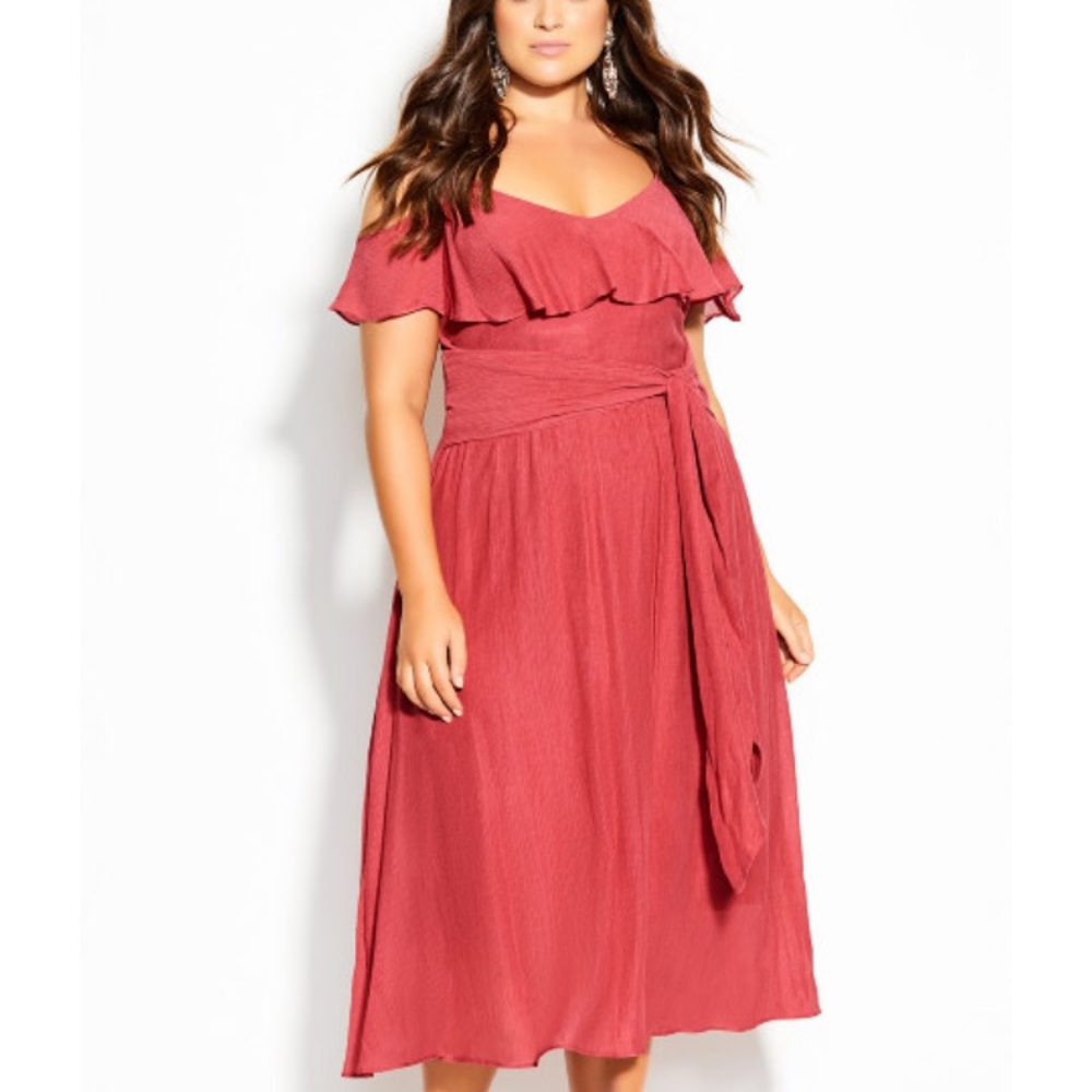 Raspberry tie dress